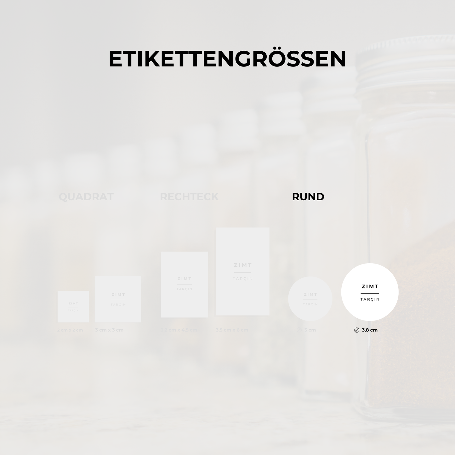 Deutsch-Türkische Gewürzetiketten: Ordnung für dein Küchenregal