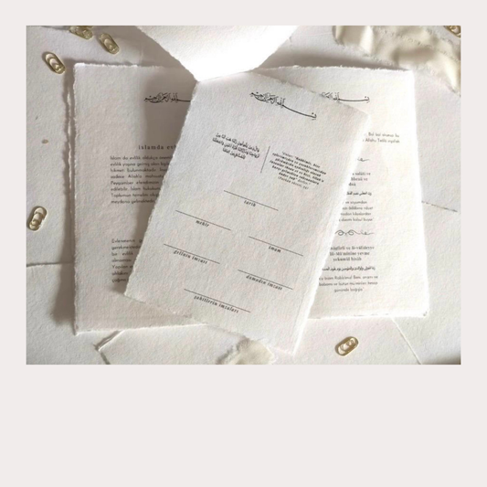 Islamische Trauurkunde A5 | Dini Nikah Belgesi (Türkisch)