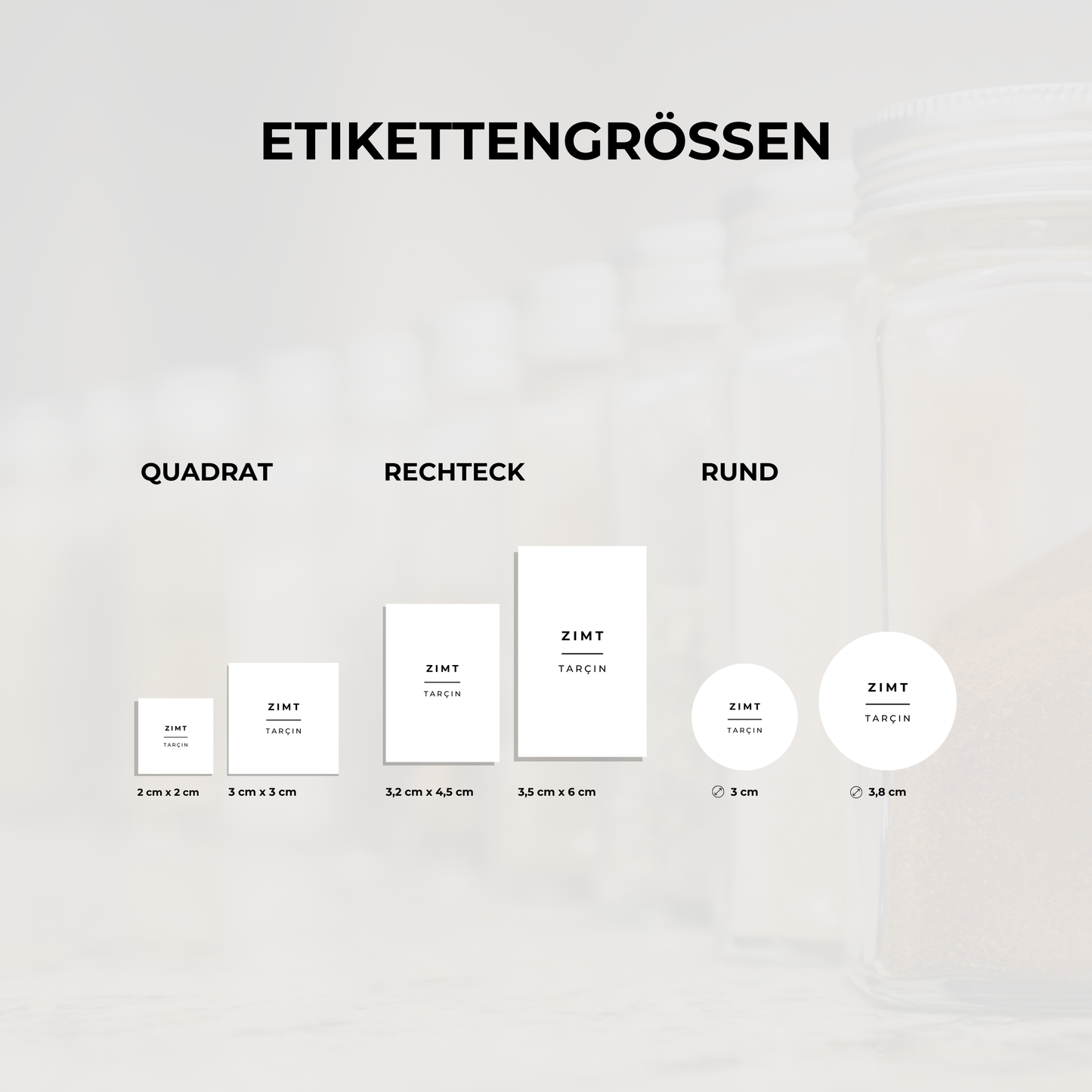 Deutsch-Türkische Gewürzetiketten: Ordnung für dein Küchenregal