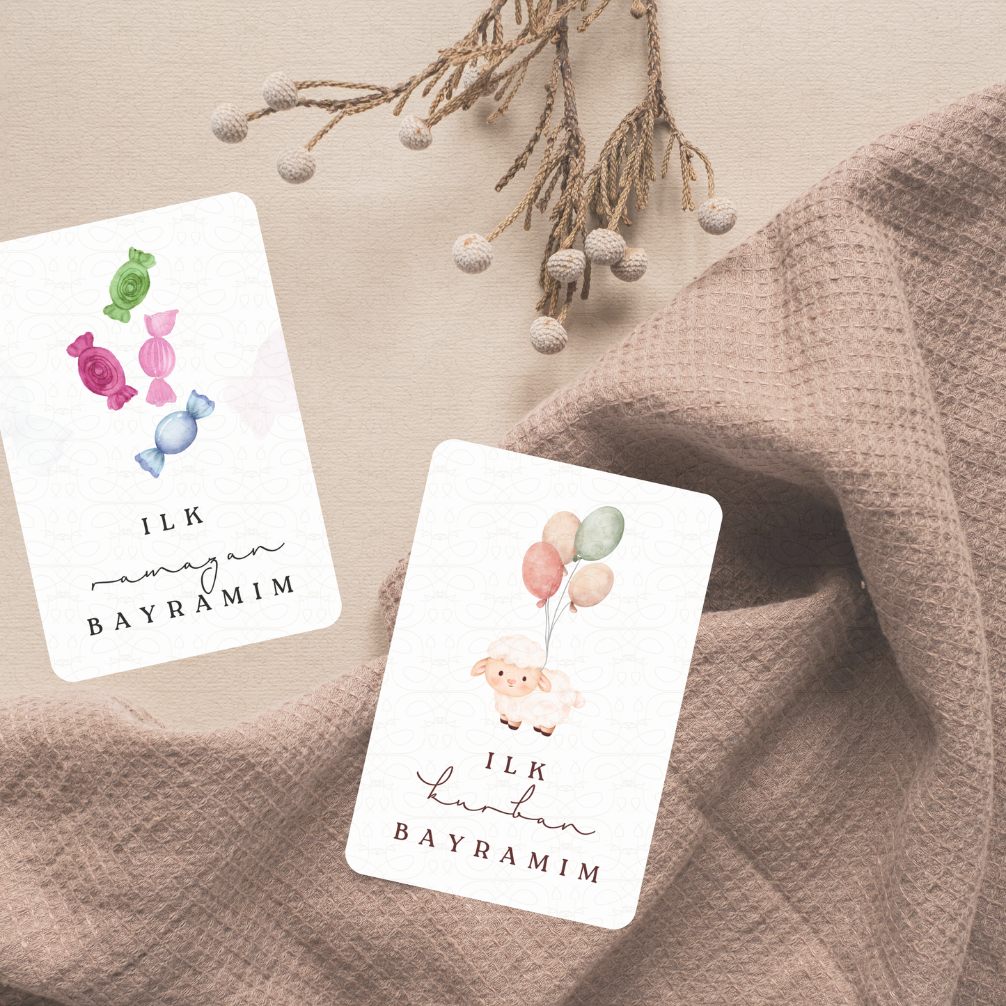 Baby Meilensteinkarten 'Aylık Kartlar' | v2 | 20 Karten zum Festhalten der Baby-Meilensteine