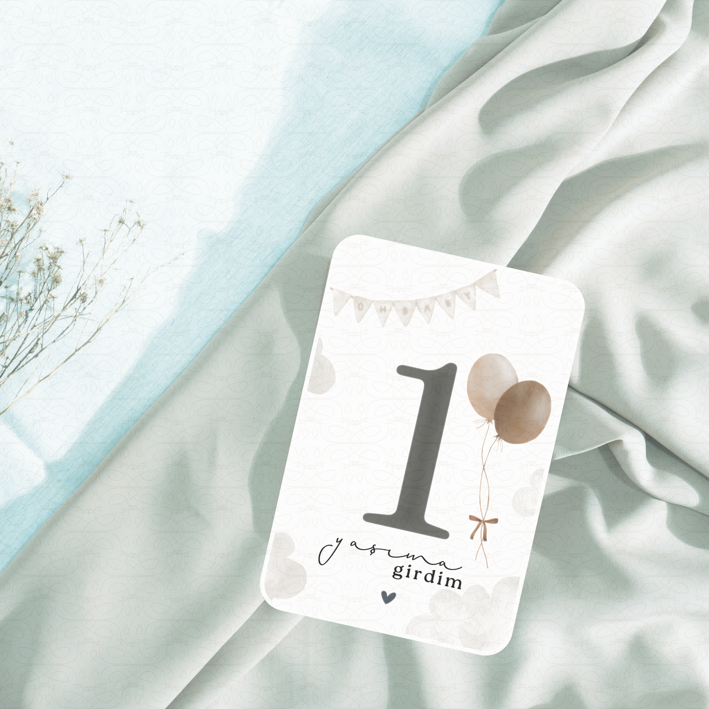 Baby Meilensteinkarten 'Aylık Kartlar' | v2 | 20 Karten zum Festhalten der Baby-Meilensteine