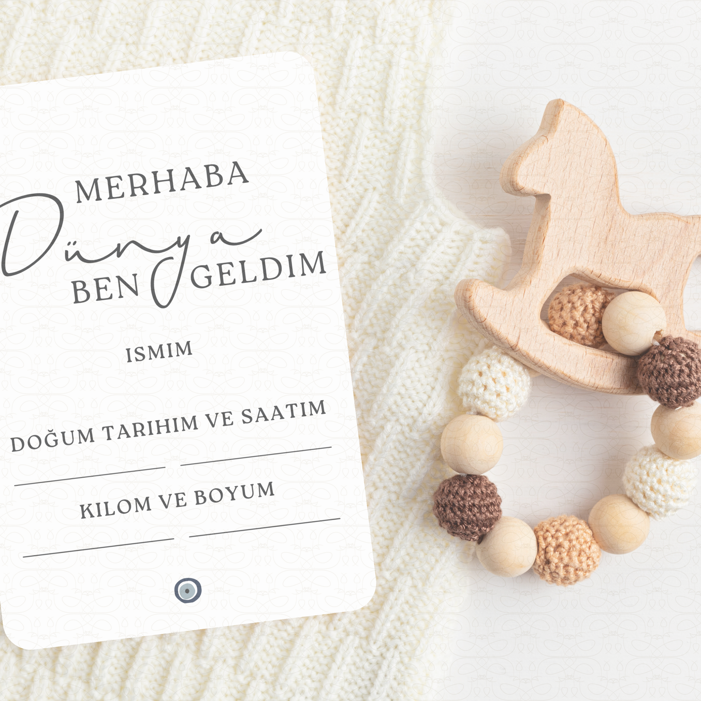 Baby Meilensteinkarten 'Aylık Kartlar' | v2 | 20 Karten zum Festhalten der Baby-Meilensteine